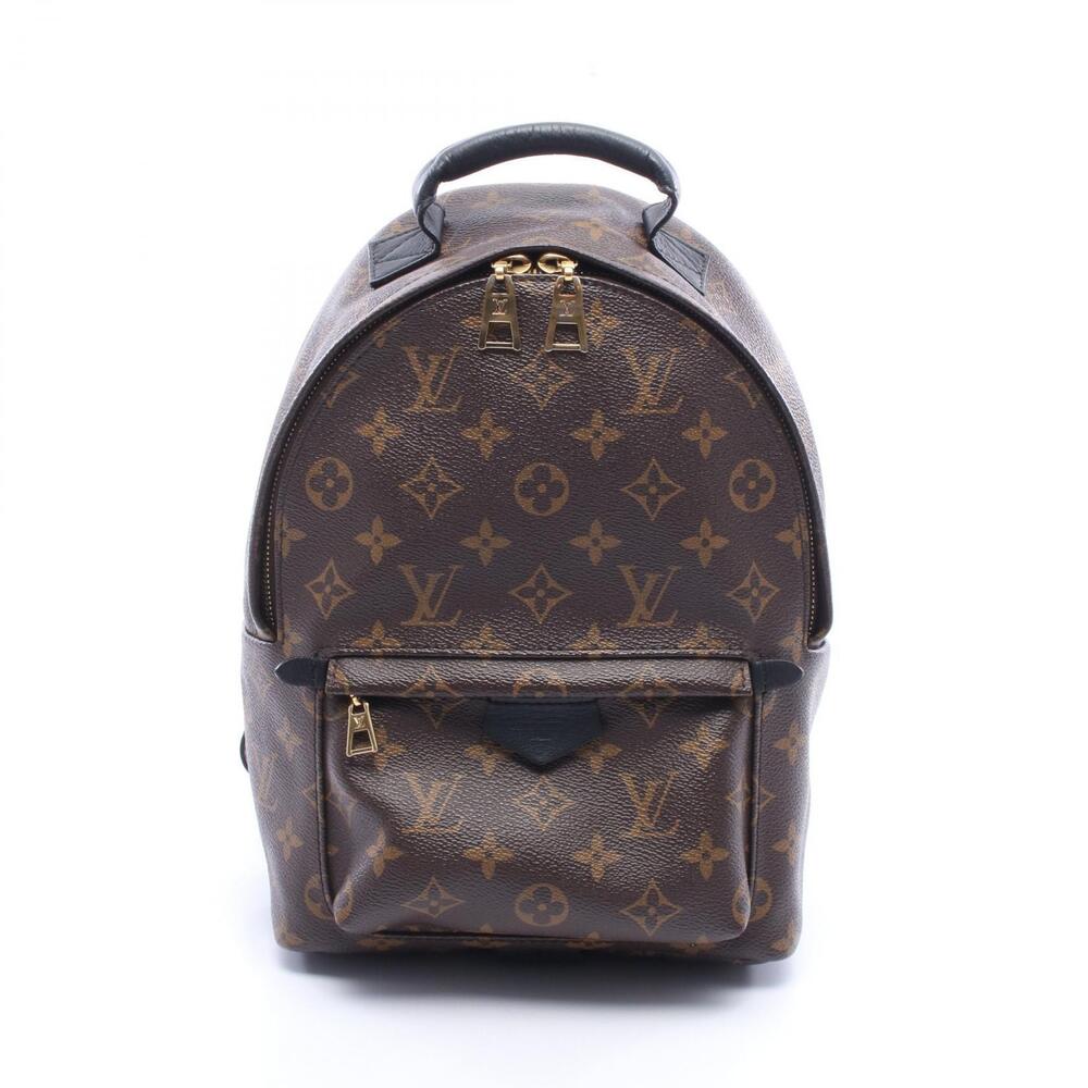 Louis Vuitton Palm Springs Monogram Backpack Canvas Leather Brown Black